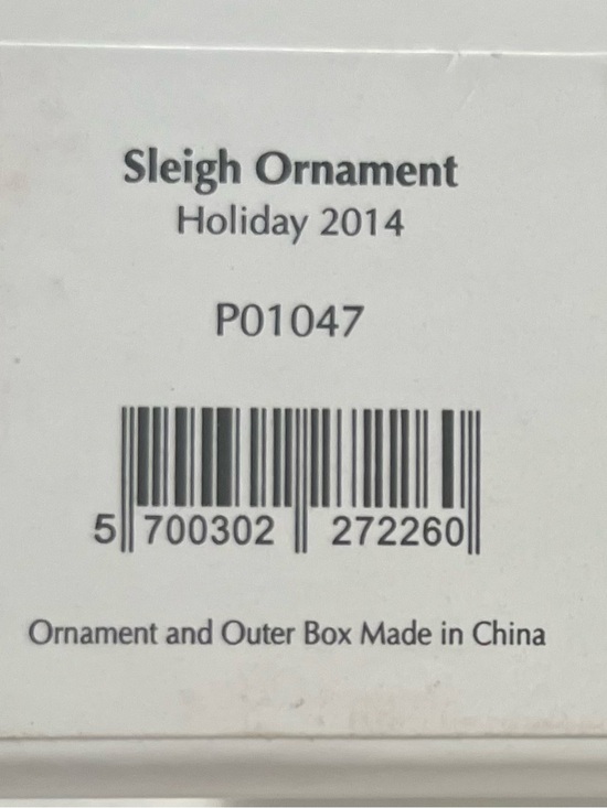 NEW Pandora 2014 Limited Edition Unforgettable Moments Porcelain Sleigh Ornament main image 10